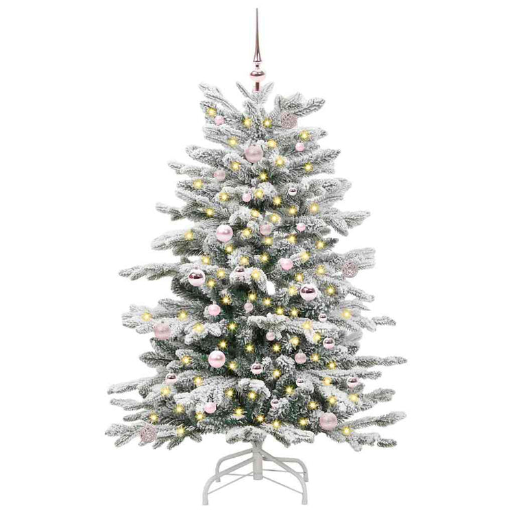 Vidaxl kunstmatige inklapbare kerstboom wit 150 cm pe en pvc