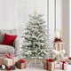 Vidaxl kunstmatige inklapbare kerstboom wit 150 cm pe en pvc