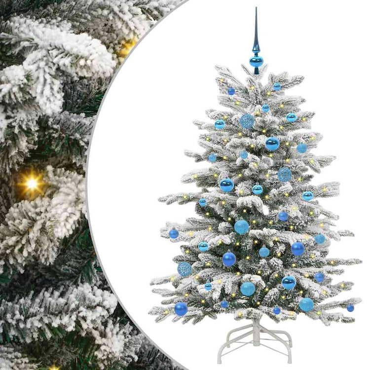 Vidaxl kunstmatige inklapbare kerstboom wit 150 cm pe en pvc