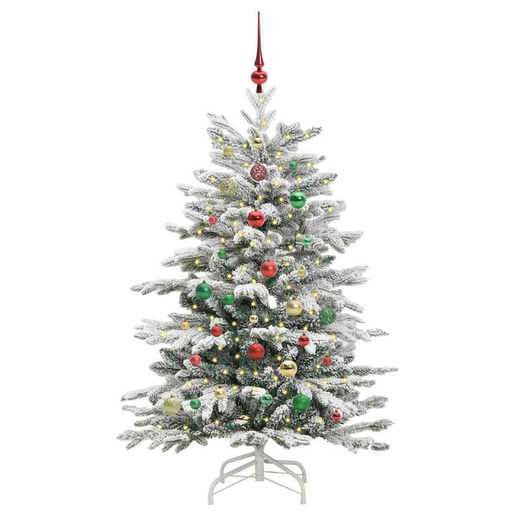 Vidaxl kunstmatige inklapbare kerstboom wit 150 cm pe en pvc