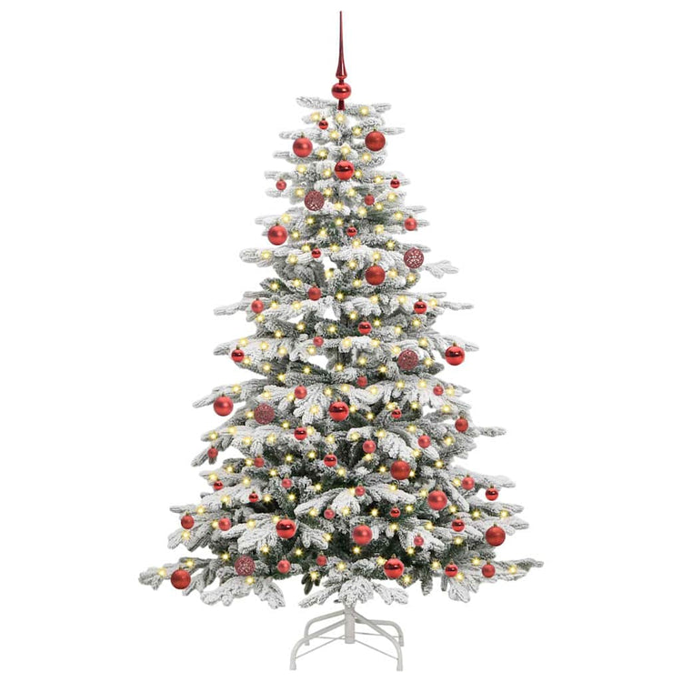 Vidaxl kunstmatige inklapbare kerstboom wit 180 cm pe en pvc