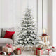 Vidaxl kunstmatige inklapbare kerstboom wit 180 cm pe en pvc
