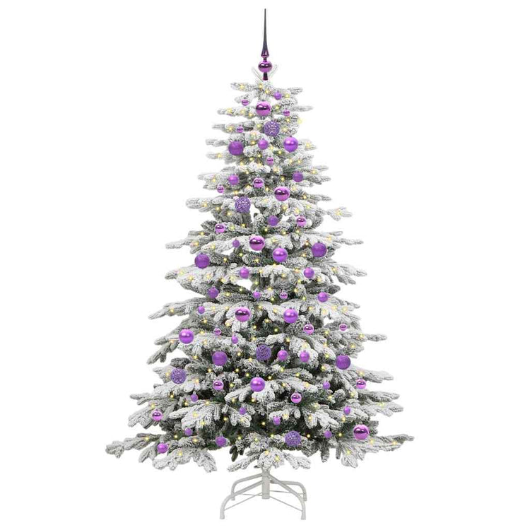 Vidaxl kunstmatige inklapbare kerstboom wit 180 cm pe en pvc