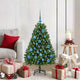Vidaxl kunstkerstboom 120 cm 150 led's warmwit pvc en staal groen