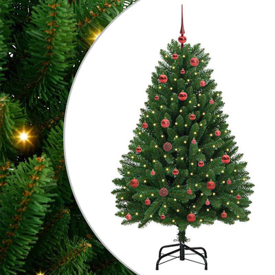 Vidaxl kunstkerstboom 150 cm 150 led's warmwit pvc en staal groen