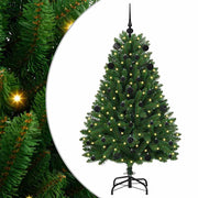 Vidaxl kunstkerstboom 150 cm 150 led's warmwit pvc en staal groen - afbeelding 2
