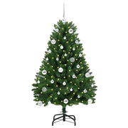 Vidaxl kunstkerstboom 150 cm 150 led's warmwit pvc en staal groen - afbeelding 3