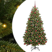 Vidaxl kunstkerstboom 180 cm 300 led's warmwit pvc en staal groen - afbeelding 2