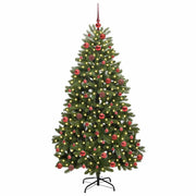 Vidaxl kunstkerstboom 180 cm 300 led's warmwit pvc en staal groen - afbeelding 3