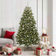 Vidaxl kunstkerstboom 180 cm 300 led's warmwit pvc en staal groen