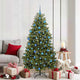Vidaxl kunstkerstboom 180 cm 300 led's warmwit pvc en staal groen