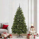 Vidaxl kunstkerstboom 210 cm 300 led's warmwit pvc en staal groen