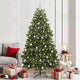 Vidaxl kunstkerstboom 210 cm 300 led's warmwit pvc en staal groen