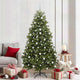 Vidaxl kunstkerstboom 210 cm 300 led's warmwit pvc en staal groen