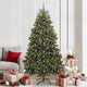 Vidaxl kunstkerstboom 210 cm 300 led's warmwit pvc en staal groen