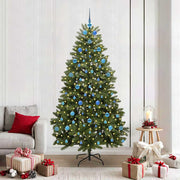 Vidaxl kunstkerstboom 210 cm 300 led's warmwit pvc en staal groen - afbeelding 1