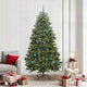 Vidaxl kunstkerstboom 210 cm 300 led's warmwit pvc en staal groen