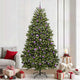 Vidaxl kunstkerstboom 240 cm 300 led's warmwit pvc en staal groen