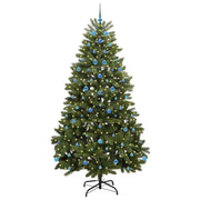 Vidaxl kunstkerstboom 240 cm 300 led's warmwit pvc en staal groen - afbeelding 3