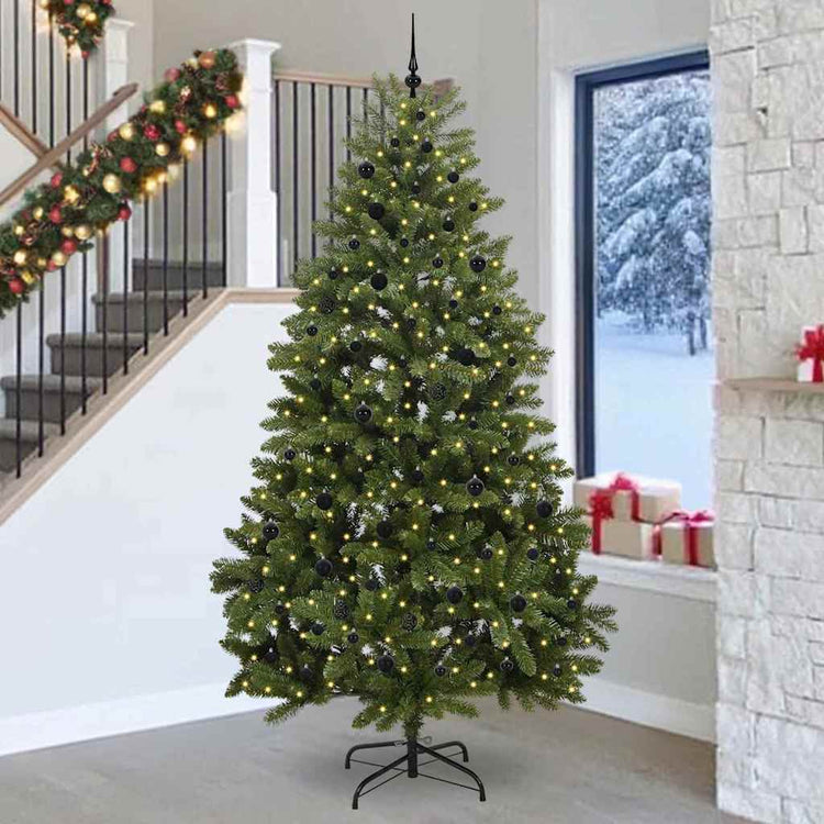 Vidaxl kunstkerstboom met 300 led groen 270 cm pvc en metaal