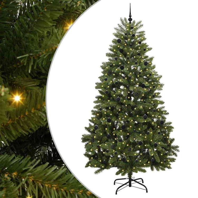 Vidaxl kunstkerstboom met 300 led groen 270 cm pvc en metaal