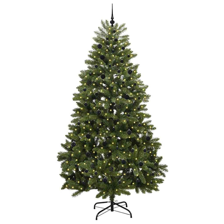 Vidaxl kunstkerstboom met 300 led groen 270 cm pvc en metaal