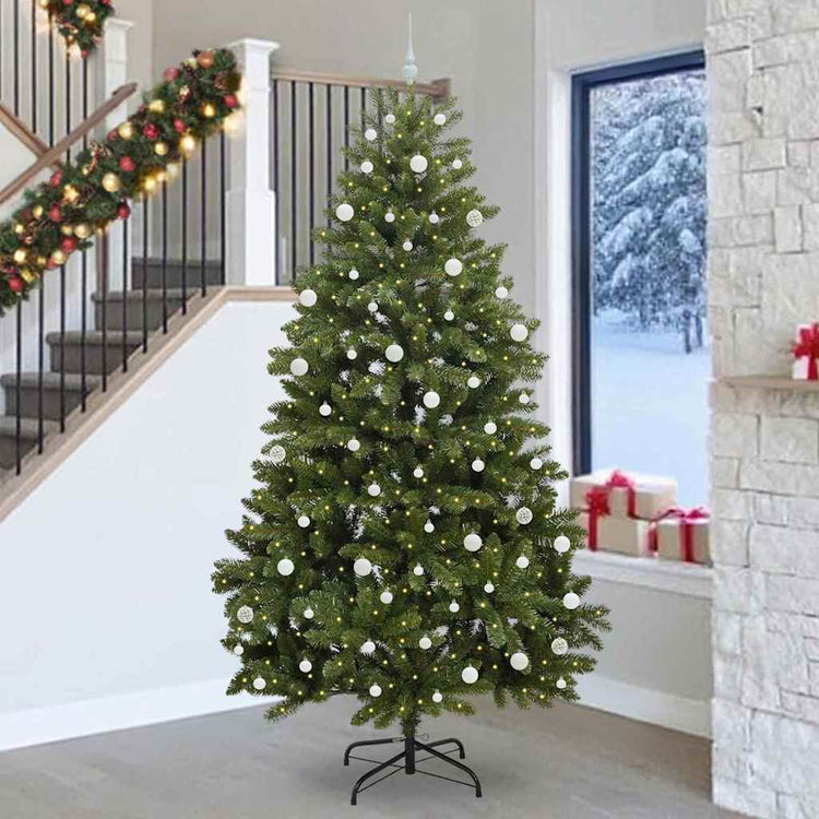 Vidaxl kunstkerstboom met 300 led groen 270 cm pvc en metaal