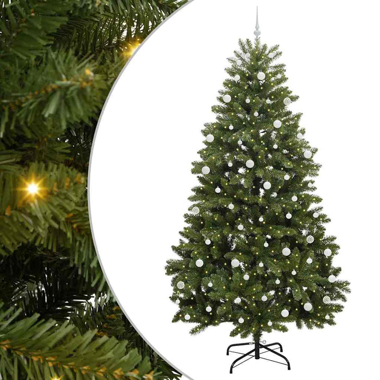 Vidaxl kunstkerstboom met 300 led groen 270 cm pvc en metaal