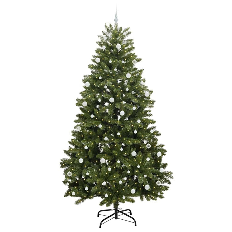 Vidaxl kunstkerstboom met 300 led groen 270 cm pvc en metaal