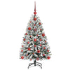 Vidaxl kunstkerstboom met 150 led groen en wit 120 cm pvc en metaal
