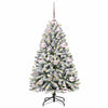 Vidaxl kunstkerstboom met 150 led groen en wit 120 cm pvc en metaal