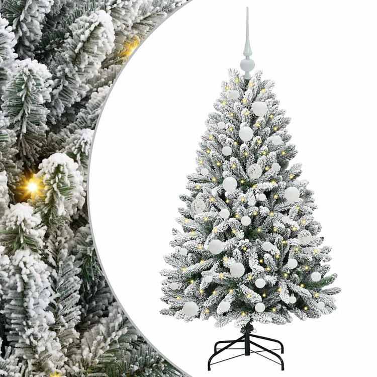 Vidaxl kunstkerstboom 120 cm 150 led's warmwit pvc en staal