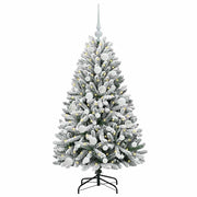 Vidaxl kunstkerstboom 120 cm 150 led's warmwit pvc en staal - afbeelding 3