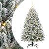Vidaxl kunstkerstboom met 150 led groen en wit 120 cm pvc en metaal