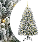 Vidaxl kunstkerstboom 120 cm 150 led's warmwit pvc en staal - afbeelding 2