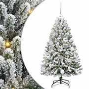 Vidaxl kunstkerstboom 120 cm 150 led's warmwit pvc en staal - afbeelding 2