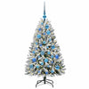 Vidaxl kunstkerstboom met 150 led groen en wit 120 cm pvc en metaal