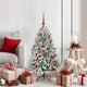 Vidaxl kunstkerstboom 120 cm 150 led's warmwit pvc en staal