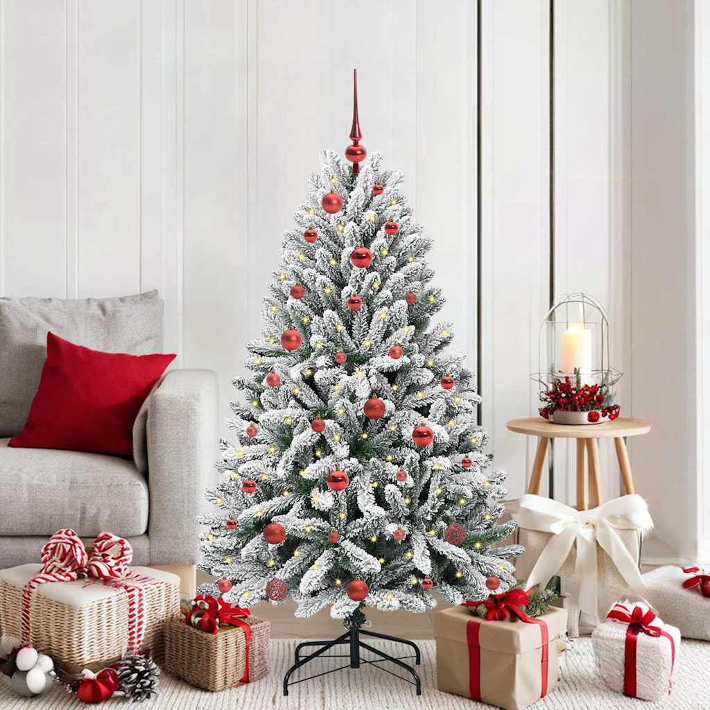 Vidaxl kunstkerstboom 150 cm 150 led's warmwit pvc en staal
