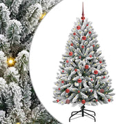 Vidaxl kunstkerstboom 150 cm 150 led's warmwit pvc en staal - afbeelding 2