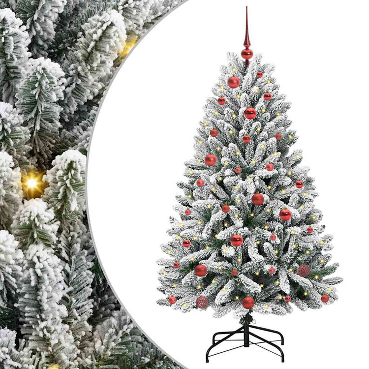 Vidaxl kunstkerstboom 150 cm 150 led's warmwit pvc en staal