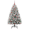 Vidaxl kunstkerstboom met 150 led groen en wit 150 cm pvc en metaal