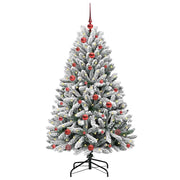 Vidaxl kunstkerstboom 150 cm 150 led's warmwit pvc en staal - afbeelding 3