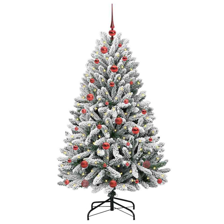 Vidaxl kunstkerstboom 150 cm 150 led's warmwit pvc en staal
