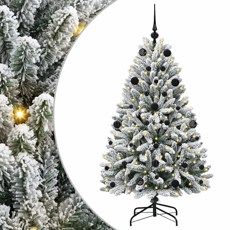 Vidaxl kunstkerstboom 150 cm 150 led's warmwit pvc en staal