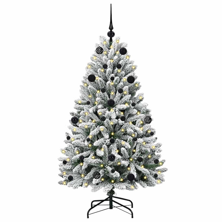 Vidaxl kunstkerstboom 150 cm 150 led's warmwit pvc en staal