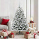 Vidaxl kunstkerstboom 150 cm 150 led's warmwit pvc en staal