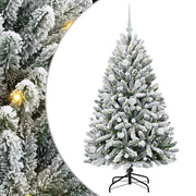 Vidaxl kunstkerstboom 150 cm 150 led's warmwit pvc en staal - afbeelding 2