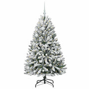 Vidaxl kunstkerstboom 150 cm 150 led's warmwit pvc en staal - afbeelding 3