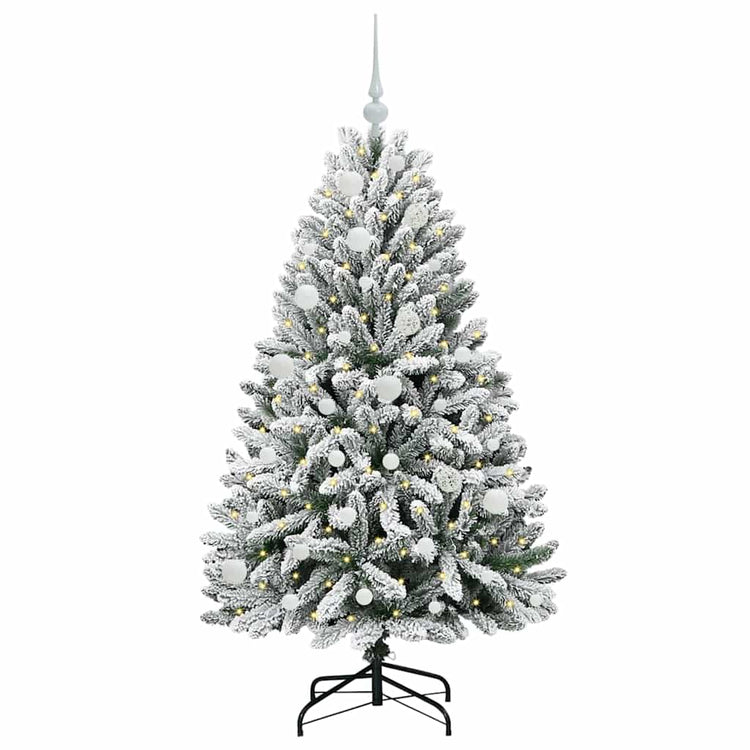 Vidaxl kunstkerstboom 150 cm 150 led's warmwit pvc en staal